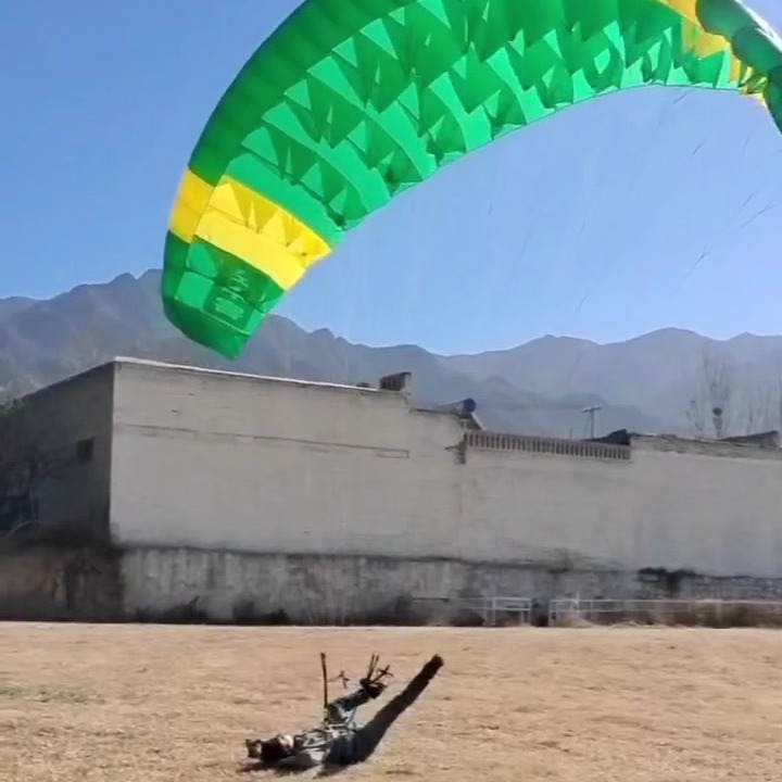 成人滑翔伞装备 无动力单片滑翔伞 培训斗伞飞坡神送训练袋 - 图1