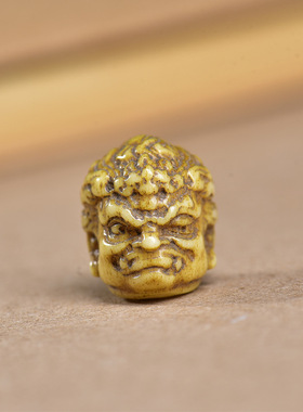藏传回流牦牛骨雕刻文玩配件DIY半成品三通背云吊坠隔珠腰珠饰品
