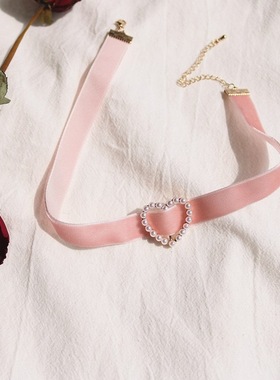 choker项圈锁骨链简约天鹅绒颈带