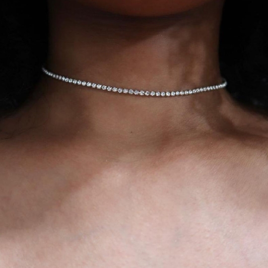 跨境速卖通热销裸钻简约项链女单排水钻项饰necklace2020新款饰品 - 图0