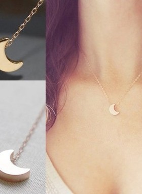 女新响锁骨链新品简约桃心项链