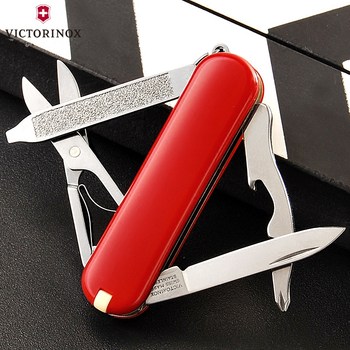 Victorinox Swiss Army Knife ແທ້ຈິງ 58mm Xiaoyaopai 0.6363 Mini Multi-Function Fruit Knife Swiss Sergeant Knife