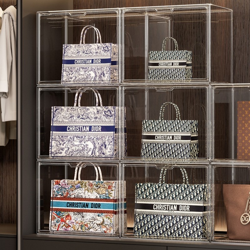 全透明包包收纳盒亚克力防尘展示柜子奢侈品收纳神器包柜包架家用,淘宝优惠券,粉丝福利购,淘宝优惠卷