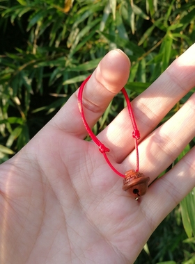 天然野生桃核手工雕刻铃铛