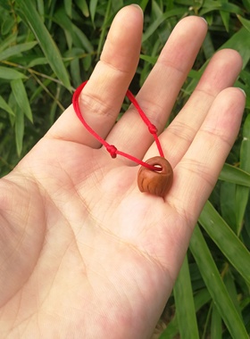 手工编织野生桃核手工雕刻