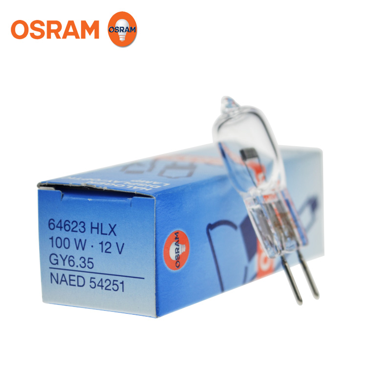 OSRAM欧司朗64623 64625 HLX 12V100W显微镜卤素灯泡GY6.35灯珠 - 图1