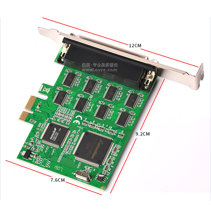 SYBA西霸FG-EMT08S PCI-E转8串口扩展卡静电保护浪涌配一分八拖线 - 图0