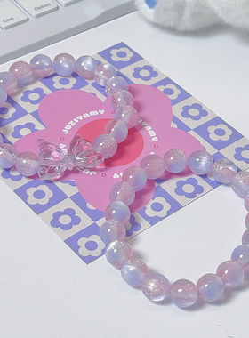 橘子yamy原创爆闪翅膀树脂手串女