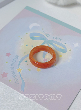 橘子yamy亚克力晕染戒指