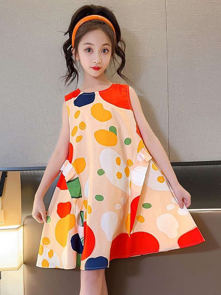 女童夏装连衣裙2025新款中大儿童凉快无袖背心时尚度假公主裙子薄,淘宝优惠券,粉丝福利购,淘宝优惠卷