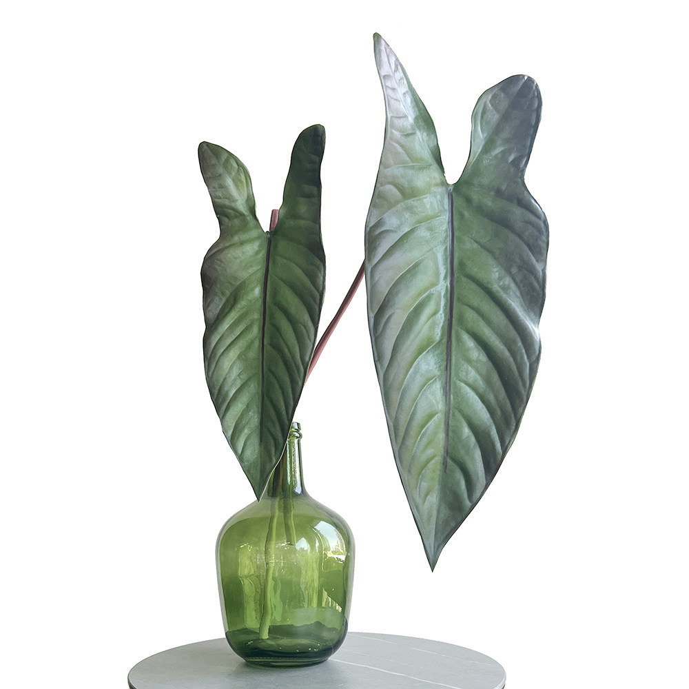 仿真单支PU手感叶片海芋滴水观音龟背彩色叶禅意现代花艺绿植摆设,淘宝优惠券,粉丝福利购,淘宝优惠卷