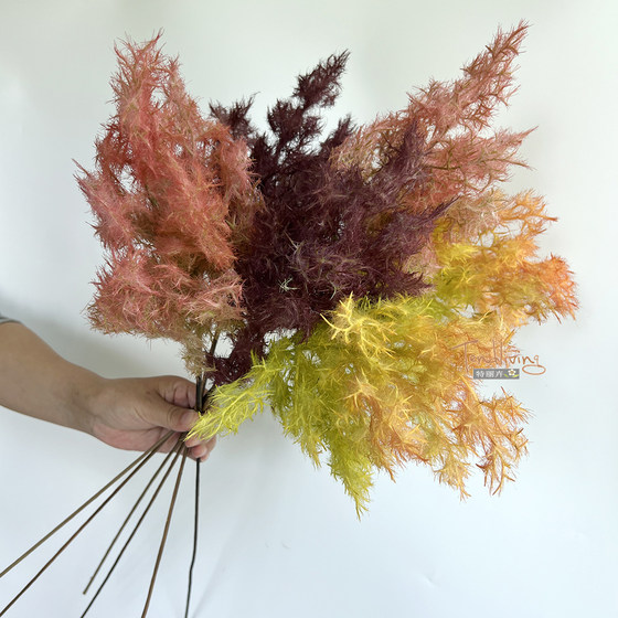 Simulated mist grass, rime flower, cotinus, fake flower, forest space wedding internet celebrity flower material, floral design, landscape decoration