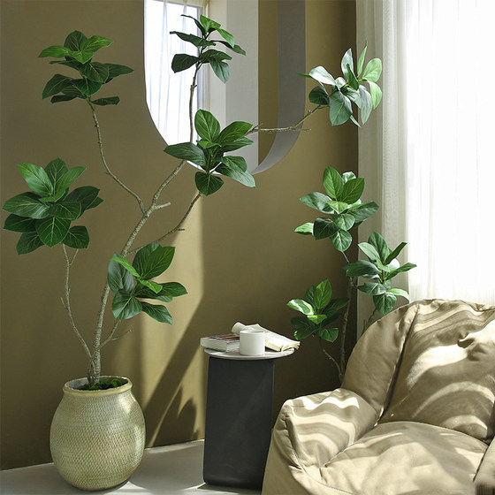 Simulated green plant, rich banyan tree, Bengal banyan indoor living room, floor-standing potted plant decorative ornaments, high-end bionic plants