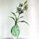 Simulated potted small bonsai with flower buds