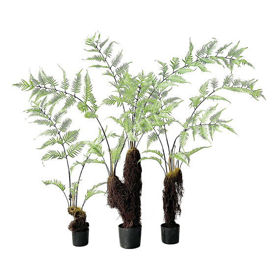 Long single artificial fern grass landscaping
