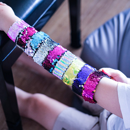 Children's street dance accessories shiny color changing luminous bracelet