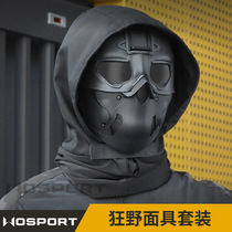 WoSporT Manufacturer Direct Marketing Wild Mask Suit Headgear Mask Double Use Mode Full Face Protection Pure Color