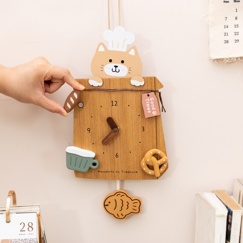 阿楹 高级感餐厅静音稀奇古怪时钟表挂墙客厅可爱创意儿童房卧室,淘宝优惠券,粉丝福利购,淘宝优惠卷