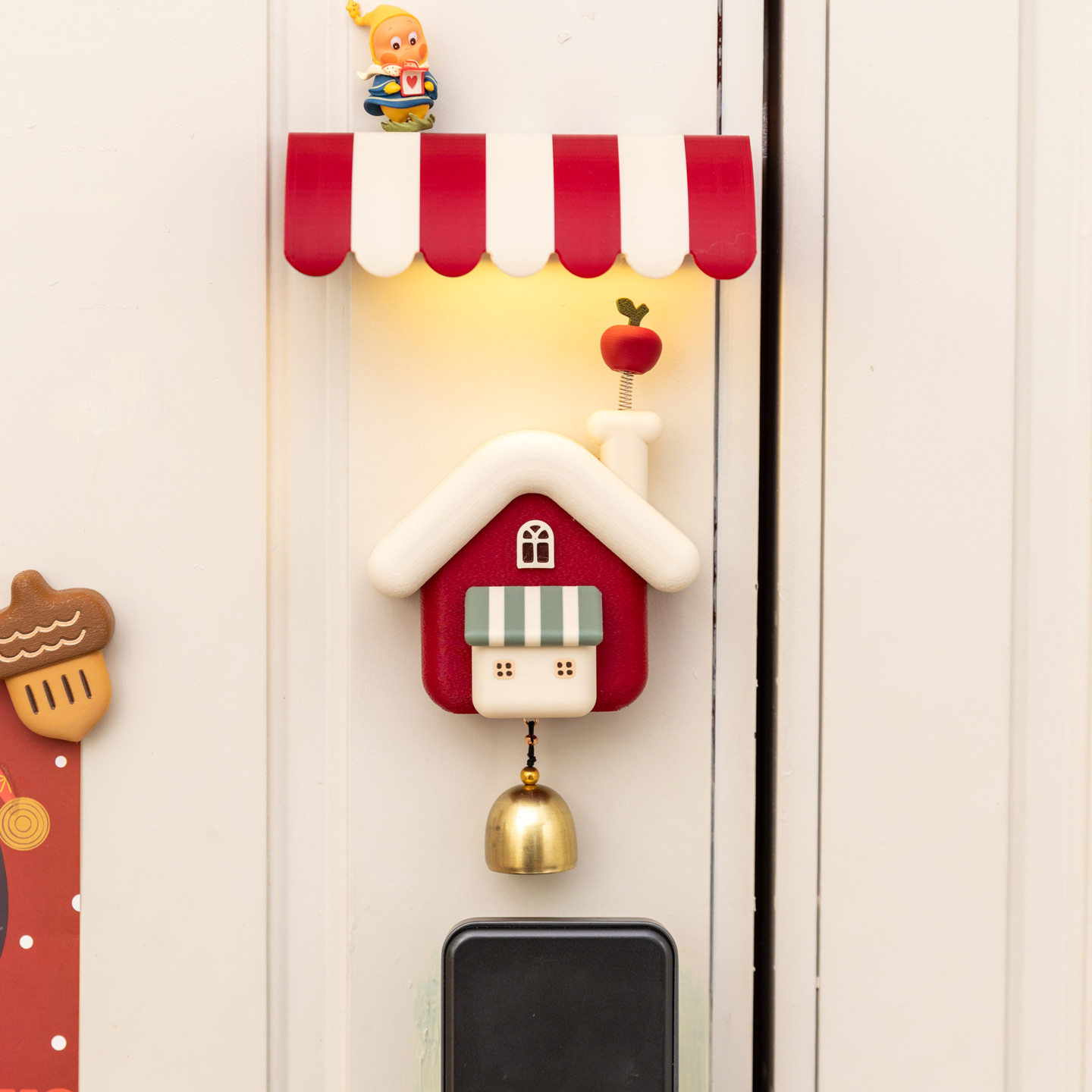 阿楹 立体可爱有趣马年冰箱贴高级创意圣诞树铃铛洞洞板磁吸门饰,淘宝优惠券,粉丝福利购,淘宝优惠卷