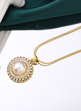 时尚水滴珍珠猫眼耳钉戒指项链简约个性气质百搭耳饰【新疆包邮】