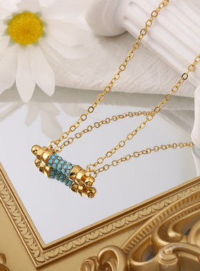 锁骨链项链小蛮腰钛钢套装