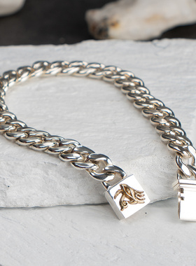 荷鲁斯之眼古巴链手链925银