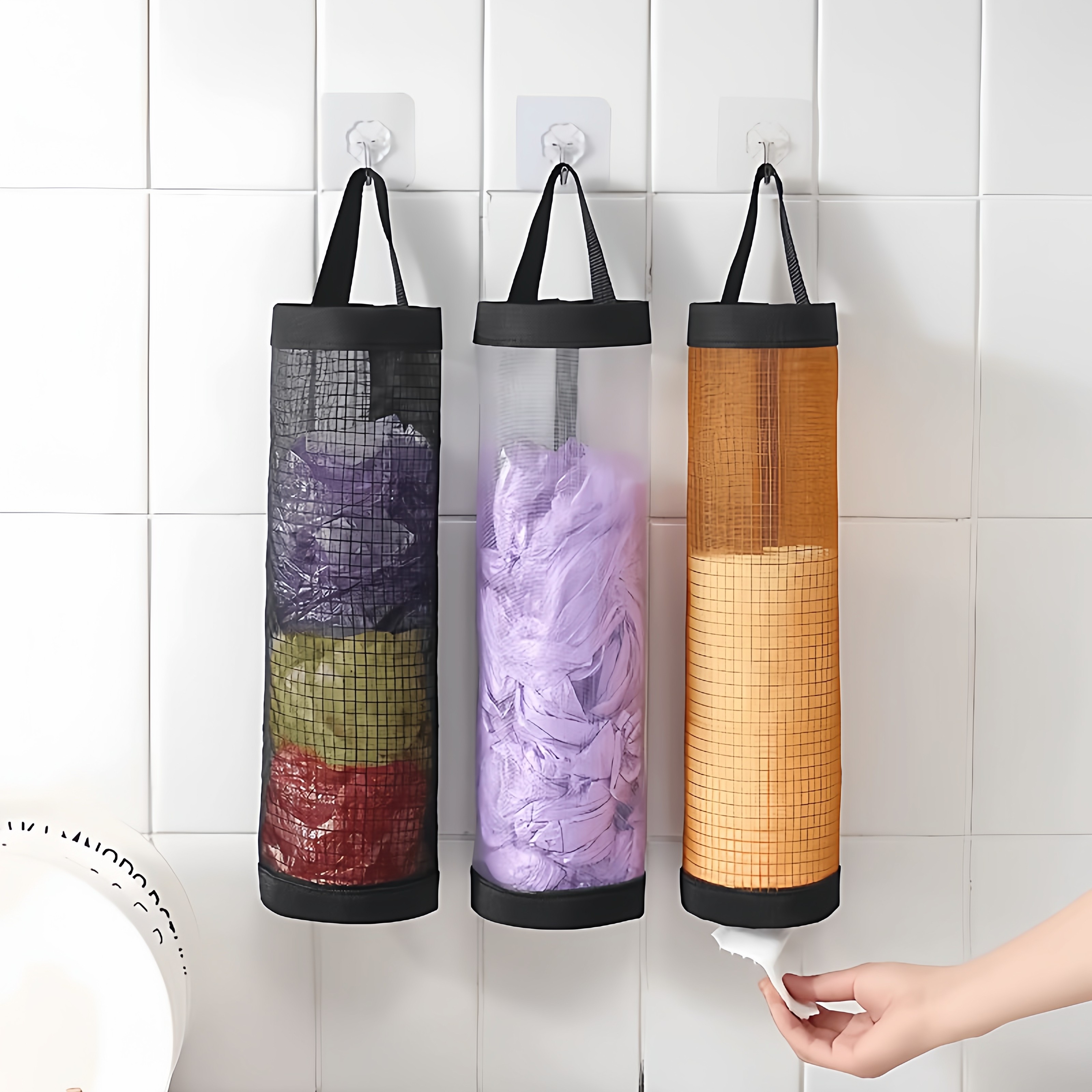 壁挂式垃圾袋收纳神器厨房塑料袋整理袋挂式购物袋储物袋收纳挂袋,淘宝优惠券,粉丝福利购,淘宝优惠卷