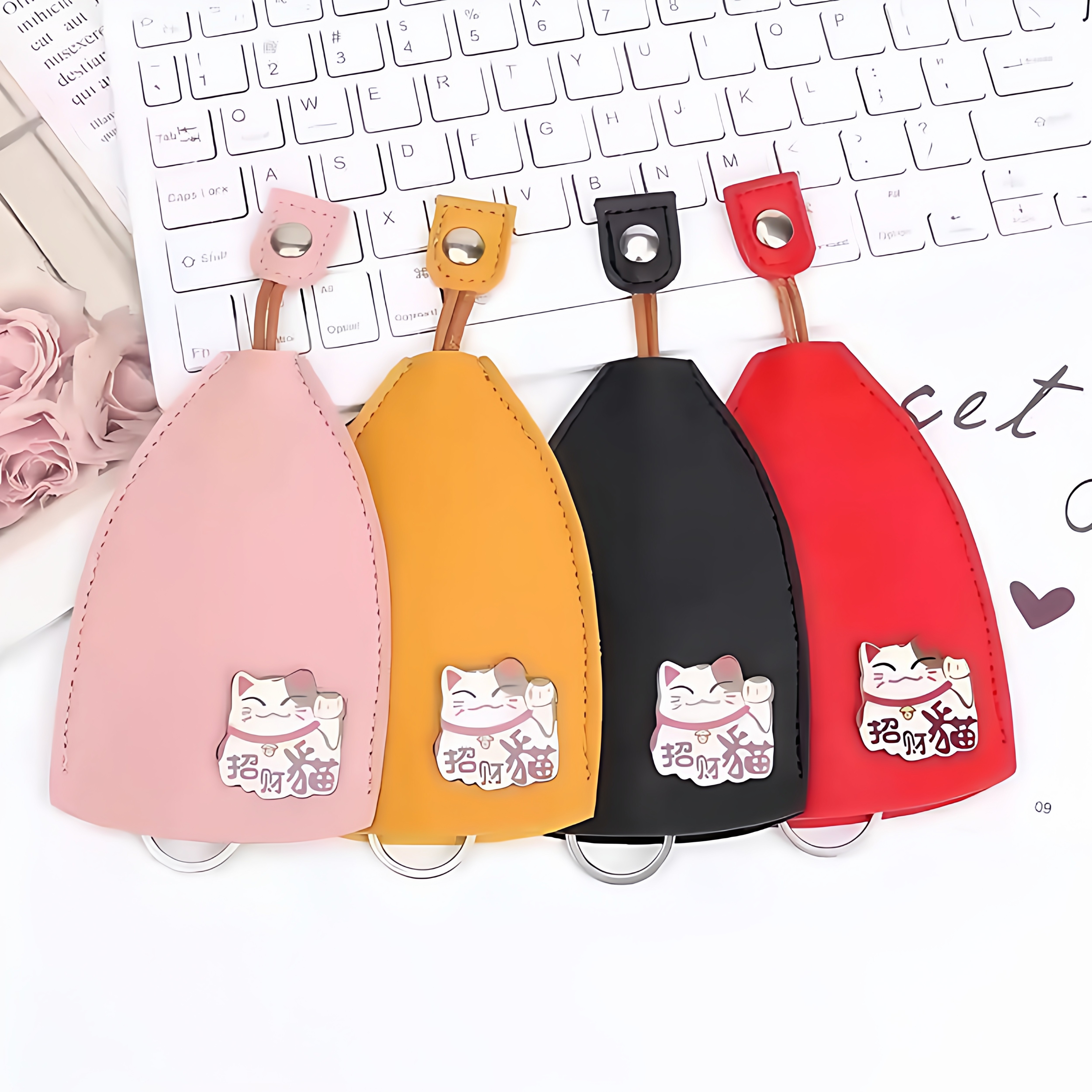 抽拉式钥匙包收纳迷你保护套男家门女士汽车通用可爱卡通车钥匙扣,淘宝优惠券,粉丝福利购,淘宝优惠卷
