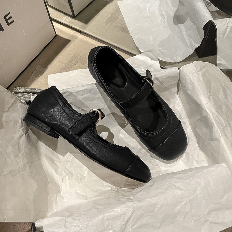 【樱夏社】小香风复古玛丽珍女鞋2023新款法式拼色平底单鞋优雅,淘宝优惠券,粉丝福利购,淘宝优惠卷