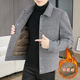 Winter light luxury lapel woolen jacket for men, velvet, thickened and warm, Korean style casual short woolen coat