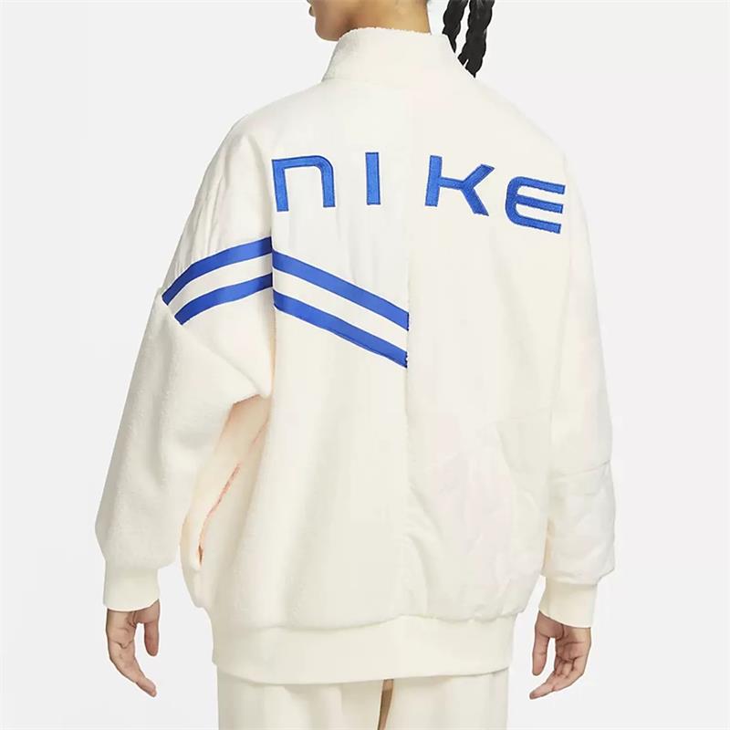 Nike耐克女子秋冬运动摇粒绒拼接立领外套 FB1821-118 - 图0