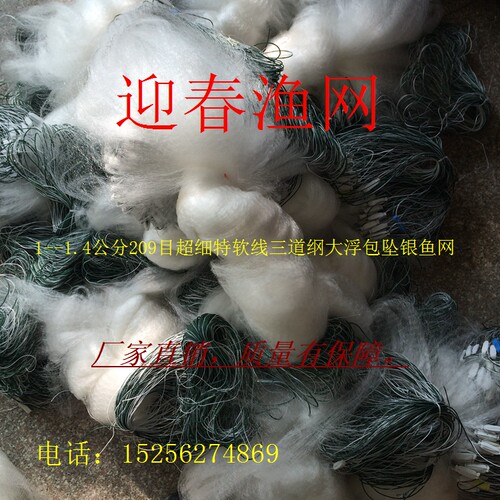 1.11.21.31.41.51.6公分3 4 5 6 分细软线包坠银鱼网粘网单层鱼网 - 图1
