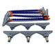 Plastic blower nozzle air knife widened 48 hole flat mouth blowing duckbill 110MM comb-shaped F-type nozzle head bamboo joint tube