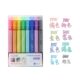 Double-line outline pen handwritten newspaper special pen flower-shaped color pen hand account two-color lace pen primary school student artifact stroke pen