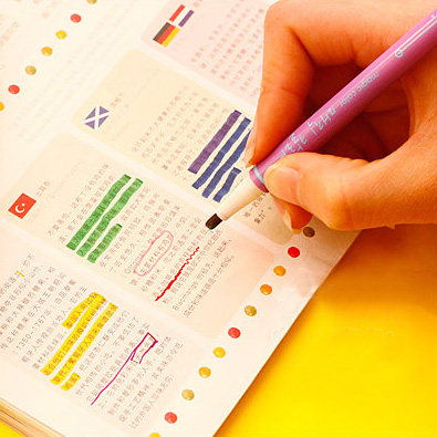 12 Color Magic Color Changing Pen Highlighter Growth Manual