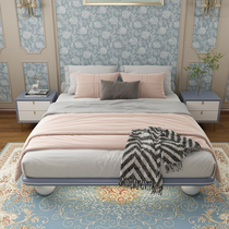 No bedside bed Children solid wood Qi bedside bed Small family type white cream Wind single bed 1 35 m small bed without backrest