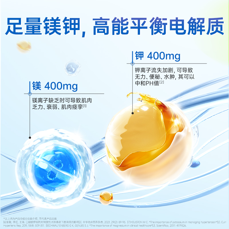 【自营】德国进口双心电解质生酮伴侣退水肿元素成人镁钾补充剂片 - 图0