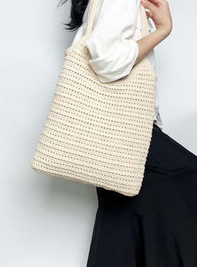 Mcroche魔织毛线手工diy编织材料包新手钩针自制缪系大容量托特包