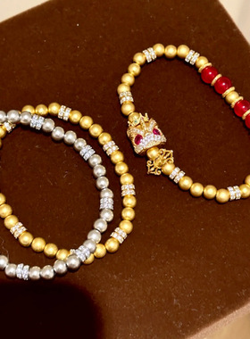 新中式招财古法沙金手链