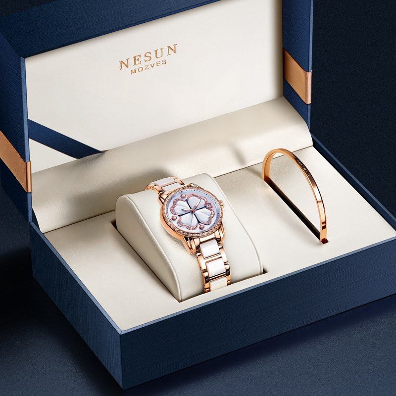 正品女士防水潮流情人节学生石英表 mozves茉莉香水国产腕表