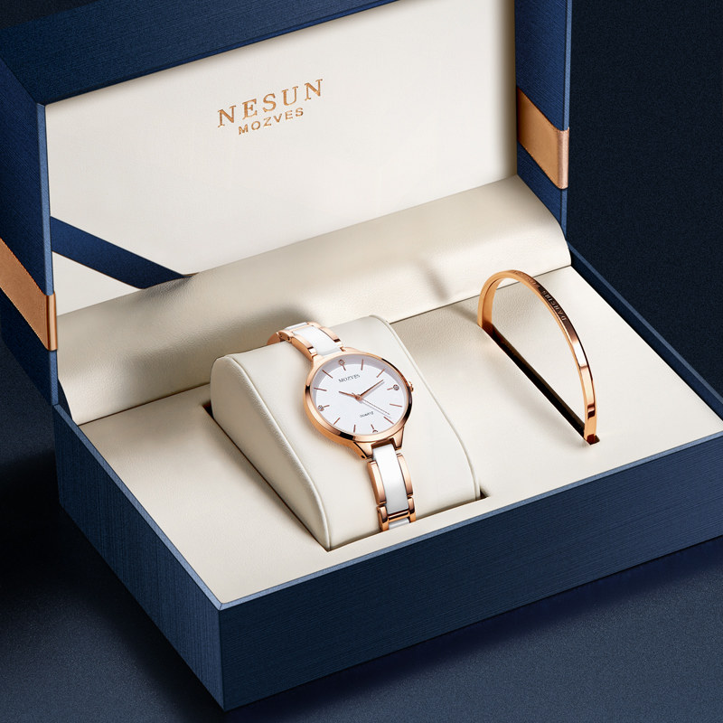 正品茉莉香水女士防水简约气质女表 mozves茉莉香水国产腕表