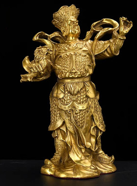 纯铜四大天王佛像摆件一套四大天神四大金刚护法镇宅佛堂供奉铜像