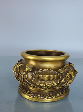 纯铜香炉摆件九龙戏珠高档精工工艺品摆件家居客厅办公室佛堂寺庙