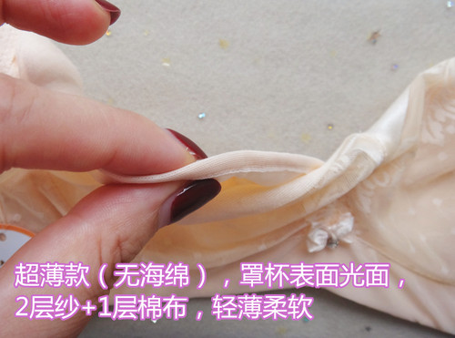大胸显小神器软钢圈蕾丝超薄全罩杯内衣女 无海绵调整型文胸B C D - 图0