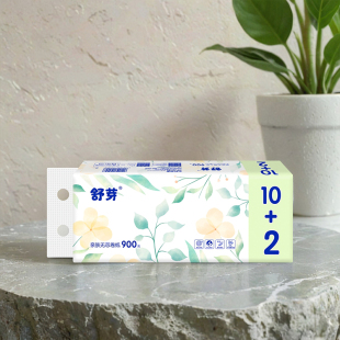 舒芽亲肤无芯卷纸家用卫生纸巾4层75克*12卷