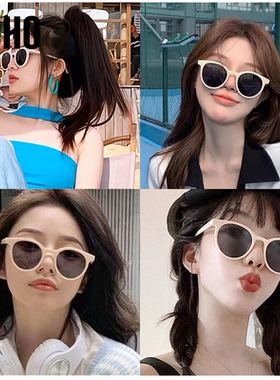 LOHO偏光小圆框近视女款防晒墨镜