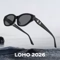 【方圆脸巨显小】LOHO防晒墨镜女2026新款防紫外线玳瑁猫眼太阳镜 图片 3