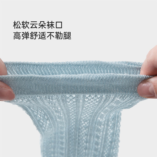 babylove婴儿长筒袜夏季0-3岁宝宝过膝袜网眼透气防蚊不勒腿2双装 - 图2