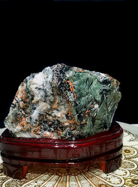 五色石七彩天然桌面中式石头