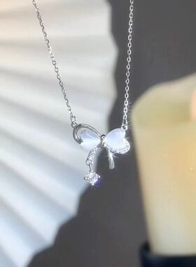 【宠粉福利】蝴蝶结流苏项链女ins风小众设计少女心锁骨链